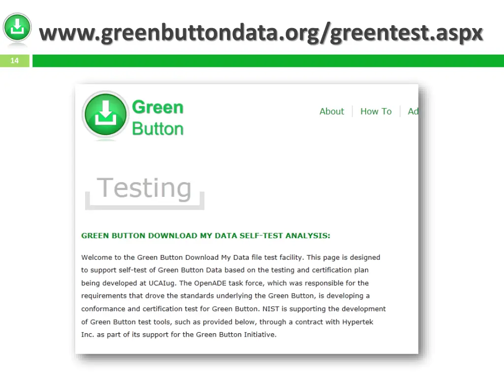 www greenbuttondata org greentest aspx