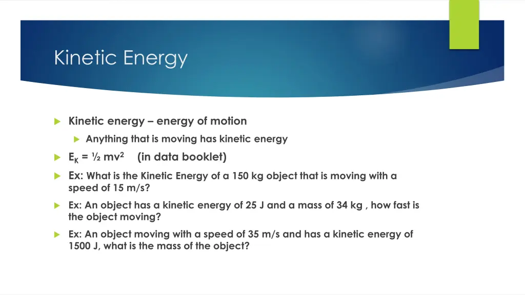 kinetic energy