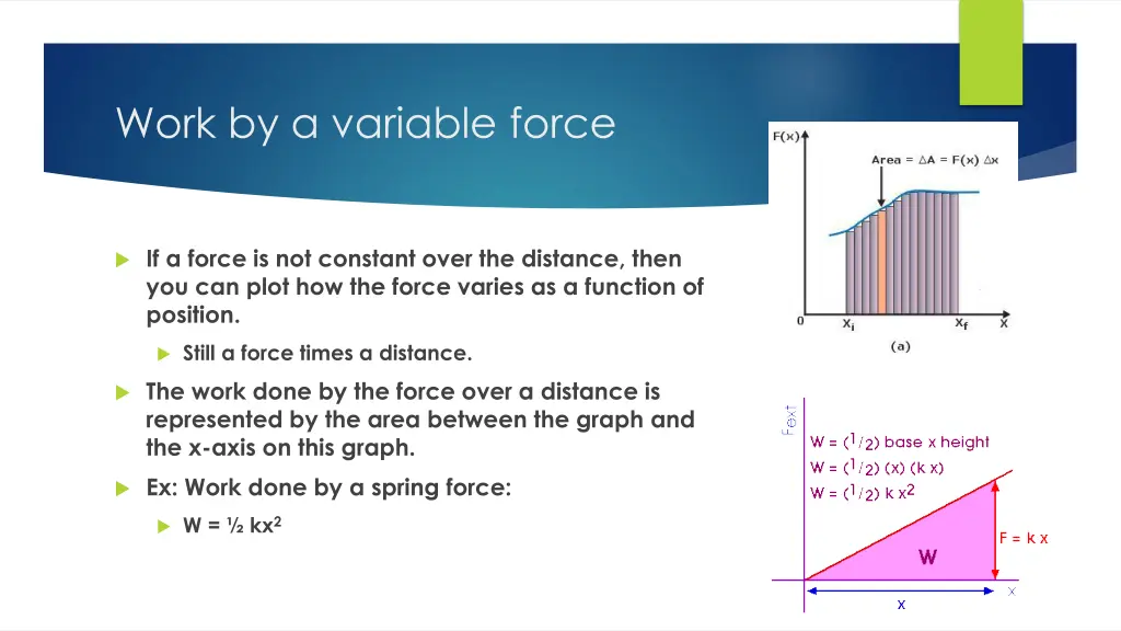 work by a variable force