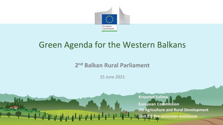 green agenda for the western balkans