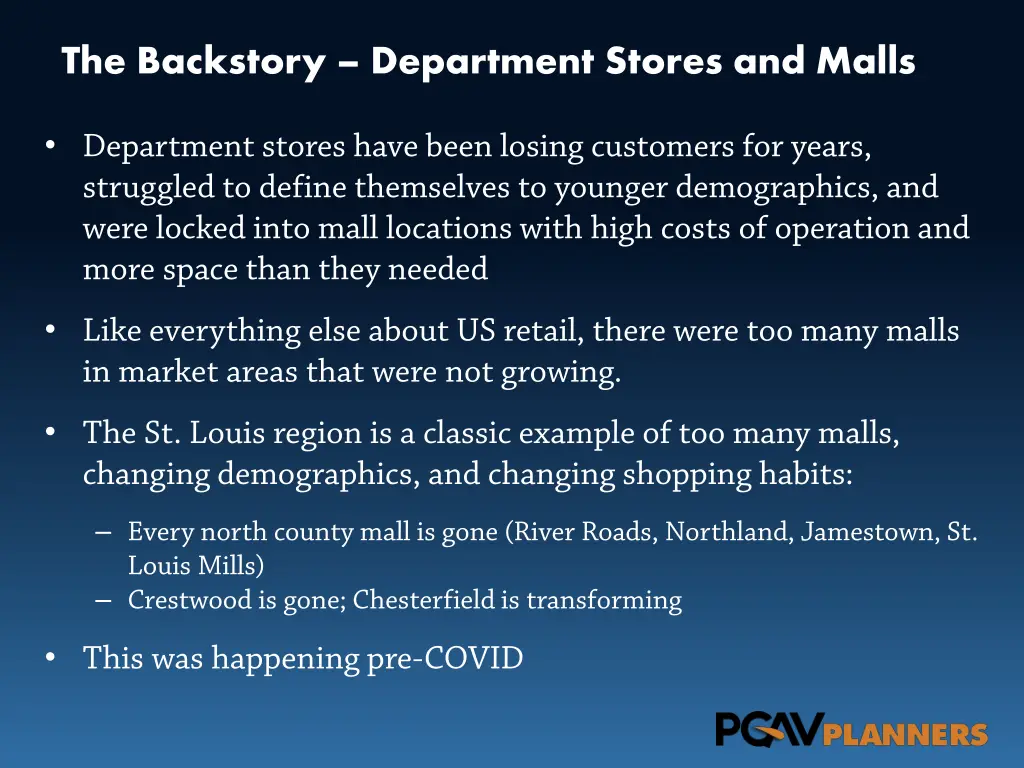 the backstory department stores and malls