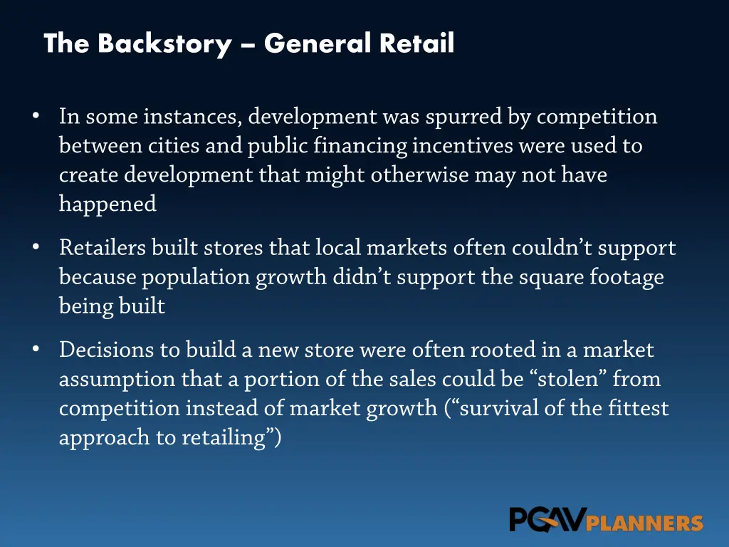 the backstory general retail 1