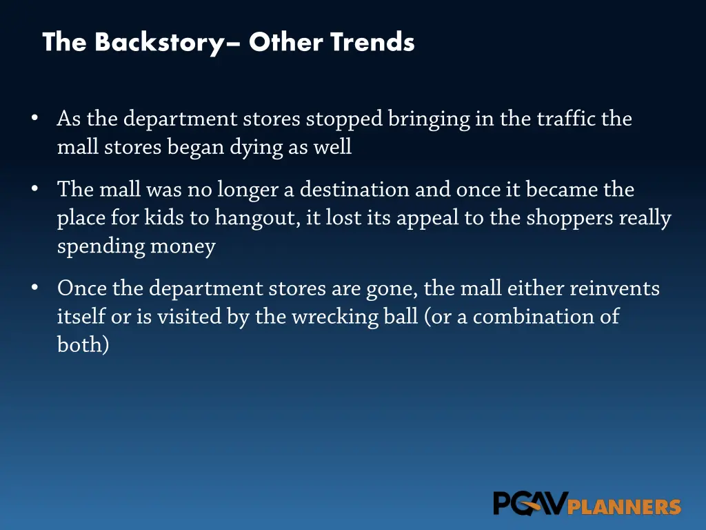 the backstory other trends