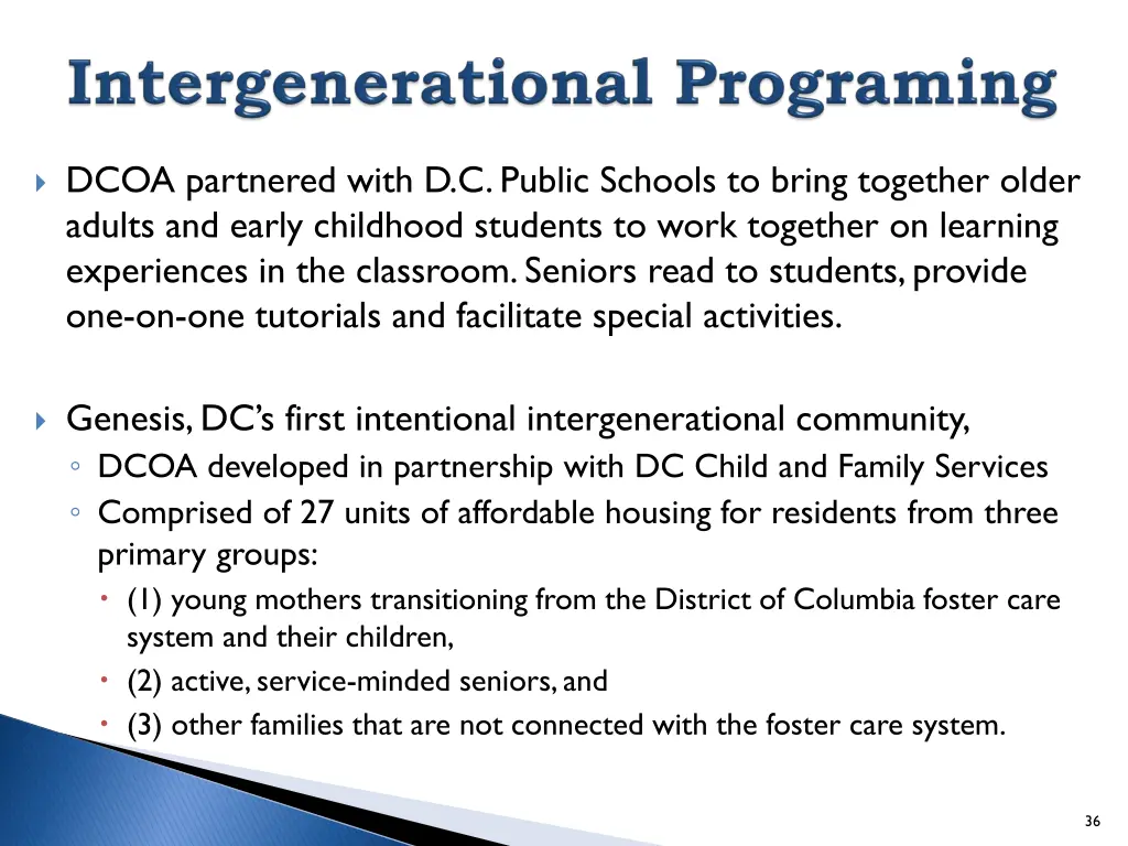 dcoa partnered with d c public schools to bring