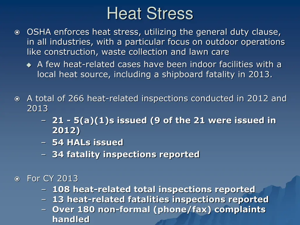 heat stress