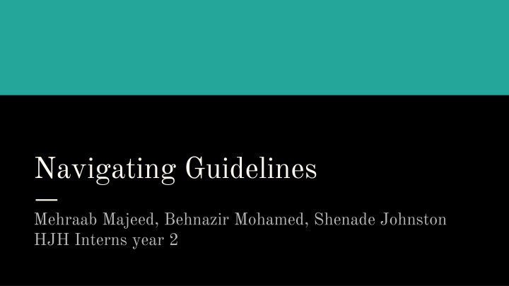 navigating guidelines