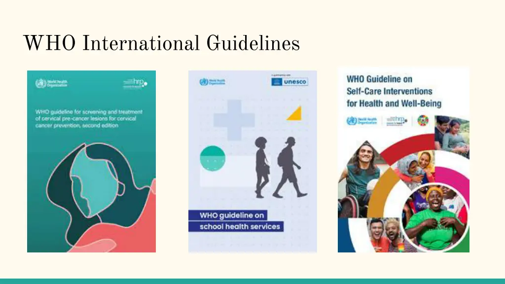 who international guidelines