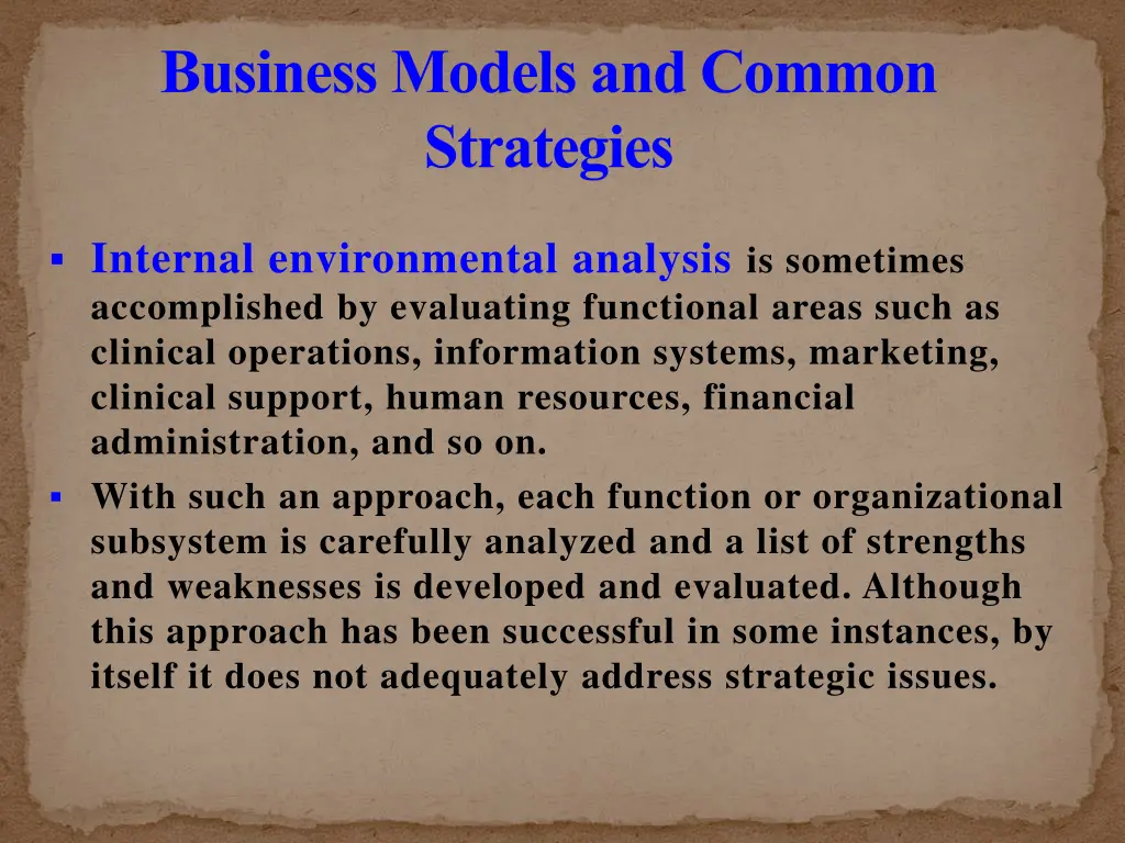 business models and common strategies 1