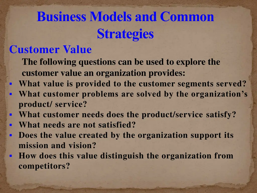 business models and common strategies 20