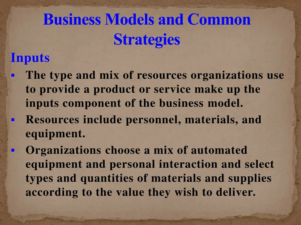 business models and common strategies 21