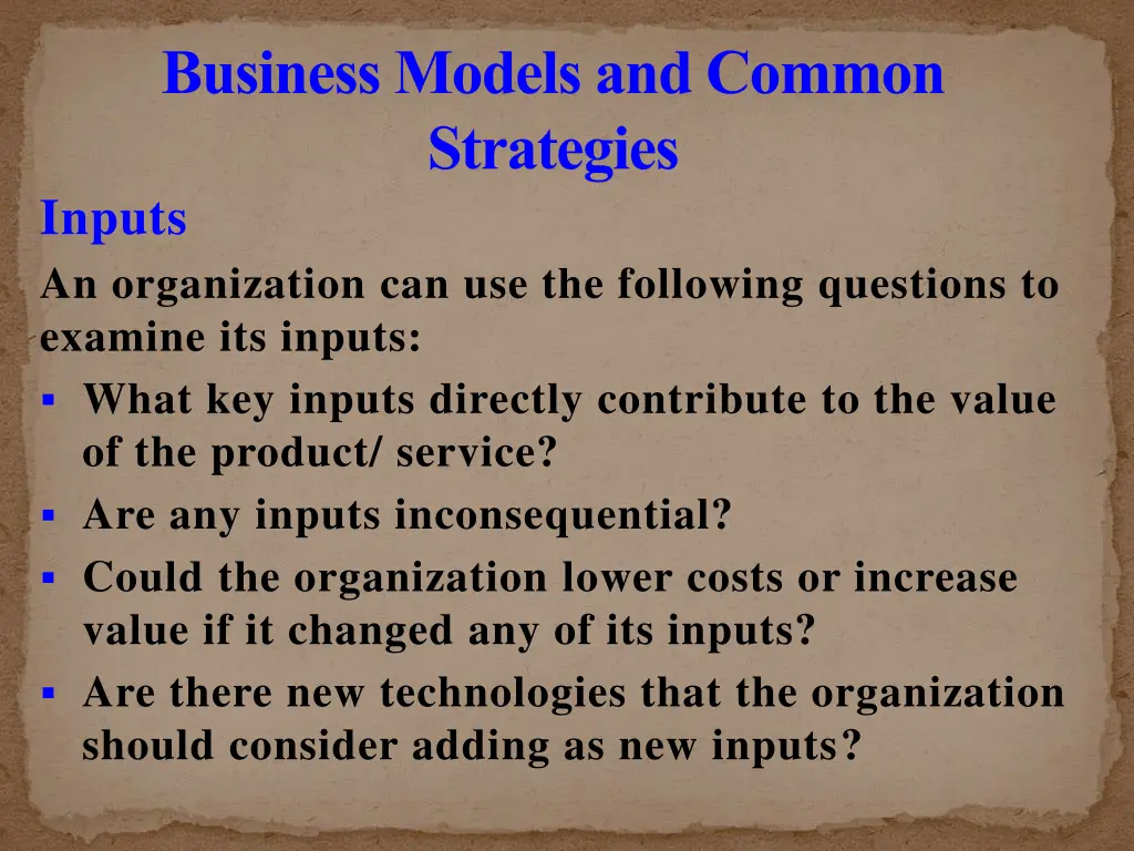 business models and common strategies 23