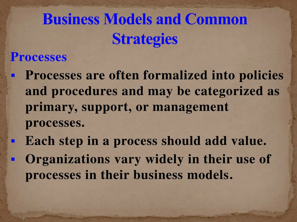 business models and common strategies 25