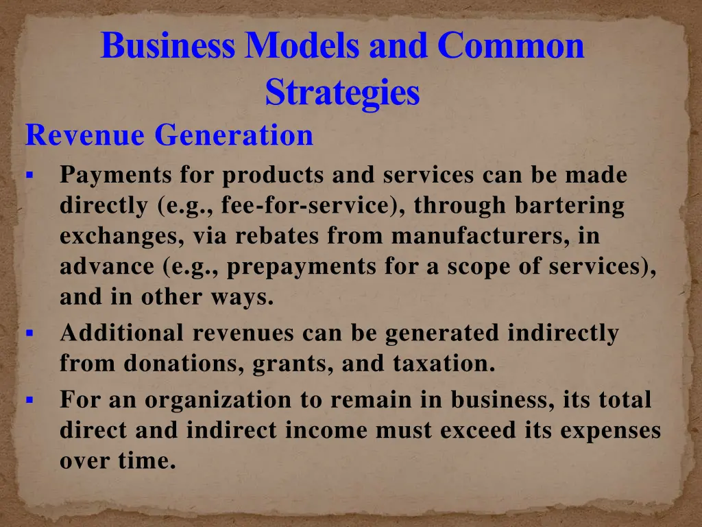 business models and common strategies 28