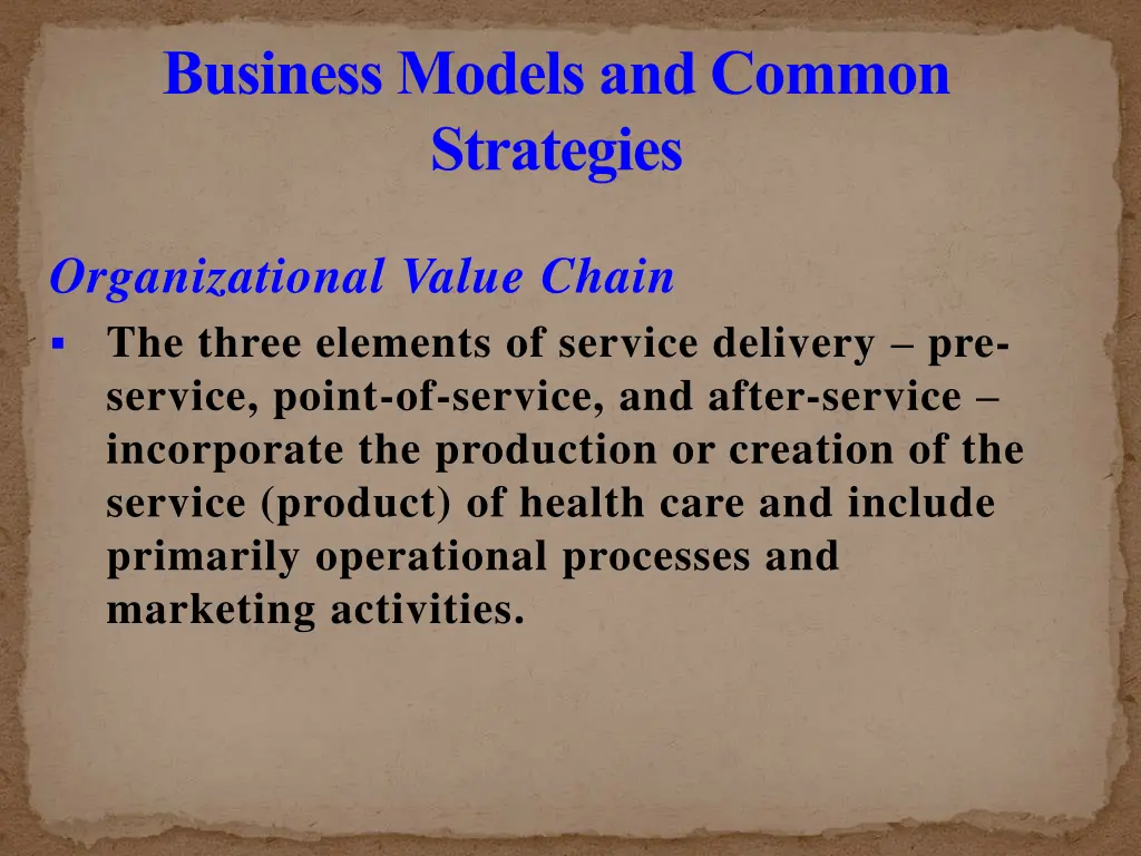 business models and common strategies 8