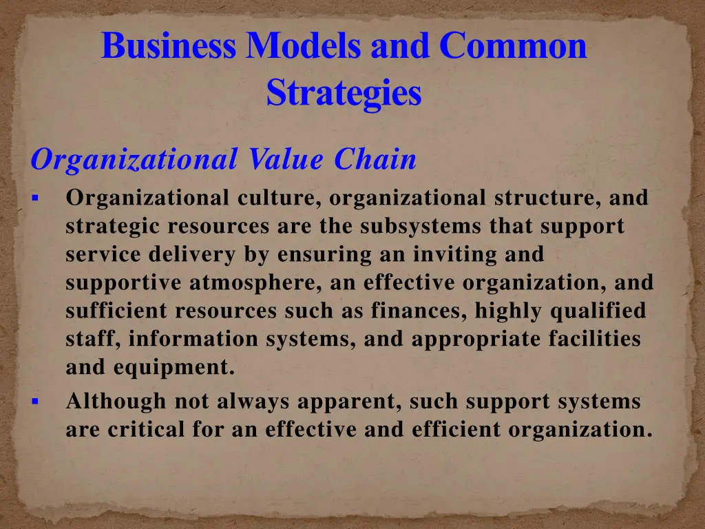 business models and common strategies 9