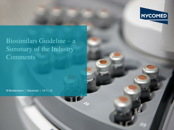 biosimilars guideline a summary of the industry