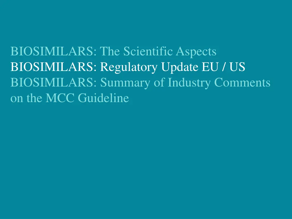 biosimilars the scientific aspects biosimilars 1