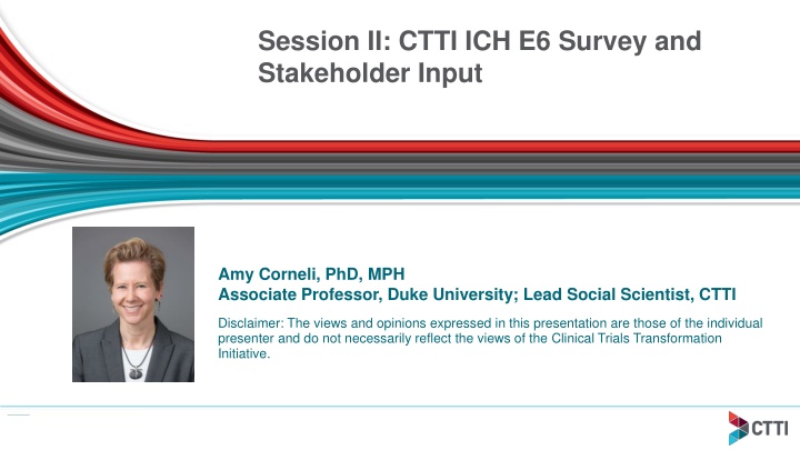 session ii ctti ich e6 survey and stakeholder