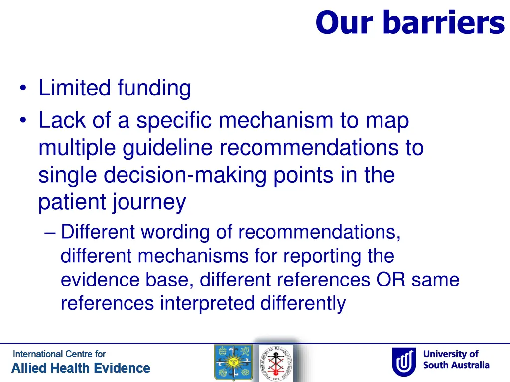 our barriers