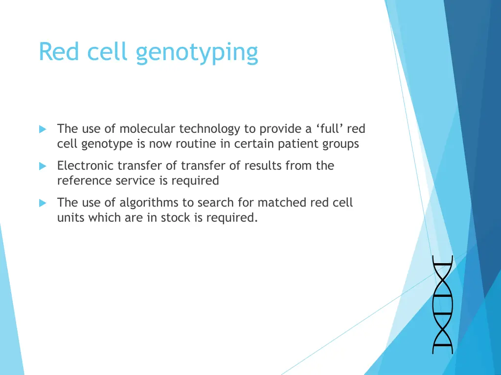 red cell genotyping