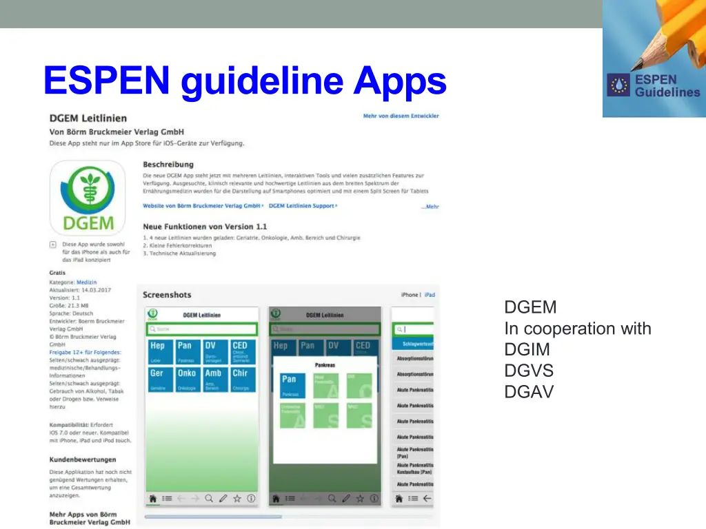 espen guideline apps