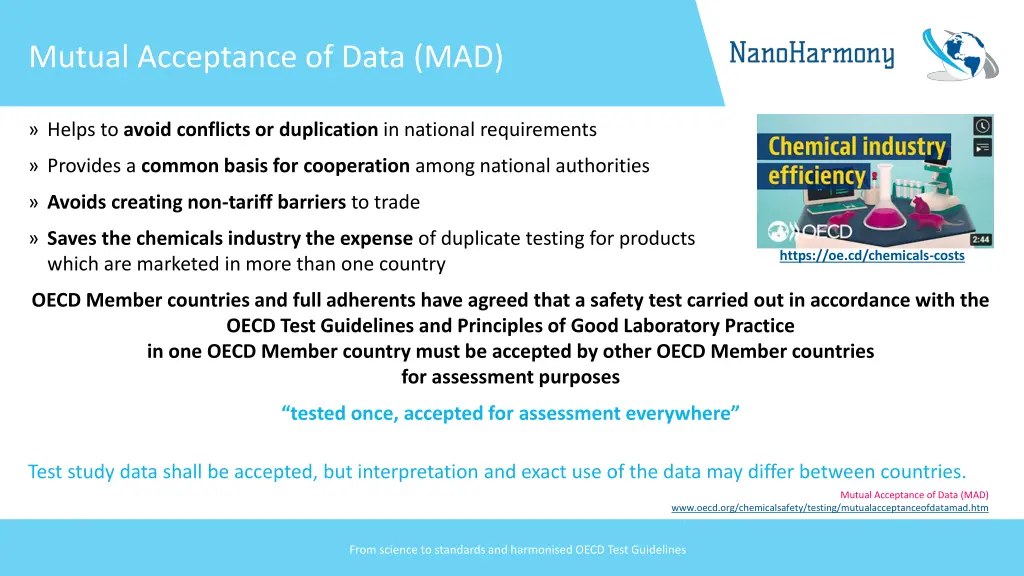 mutual acceptance of data mad