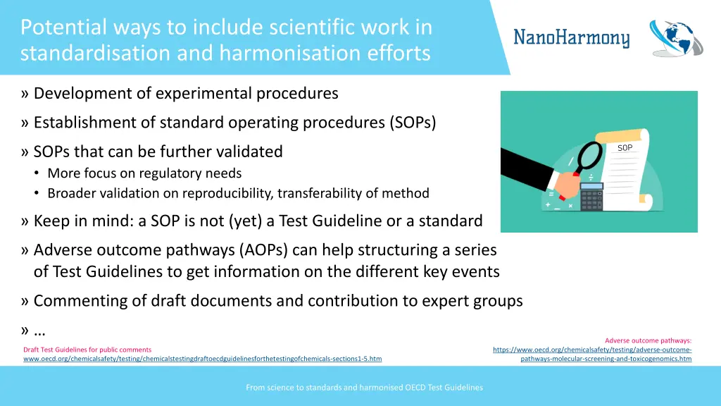 potential ways to include scientific work