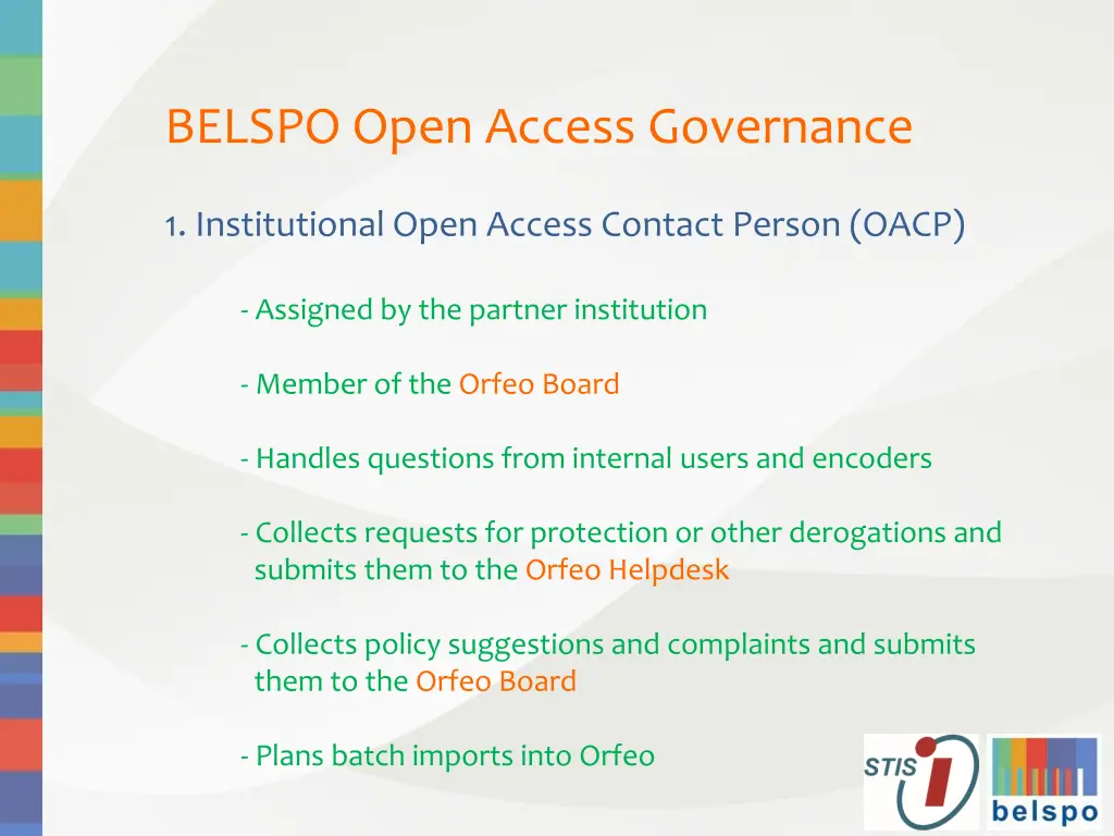 belspo open access governance 1