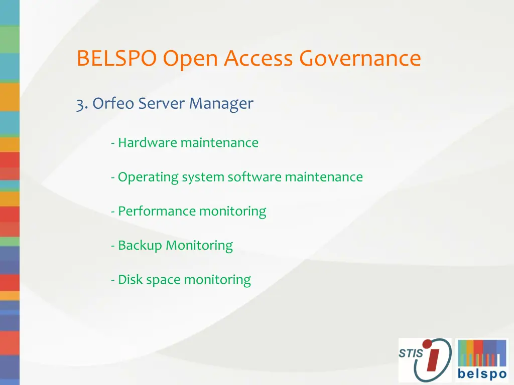 belspo open access governance 4