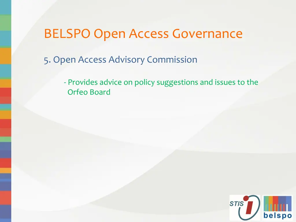 belspo open access governance 6