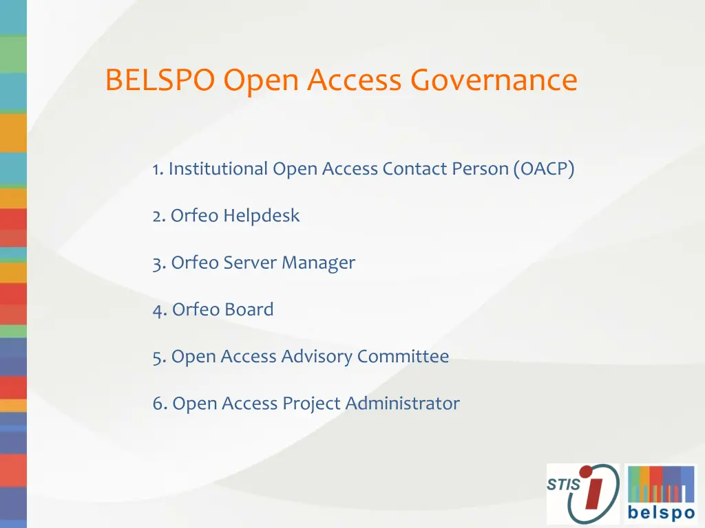 belspo open access governance