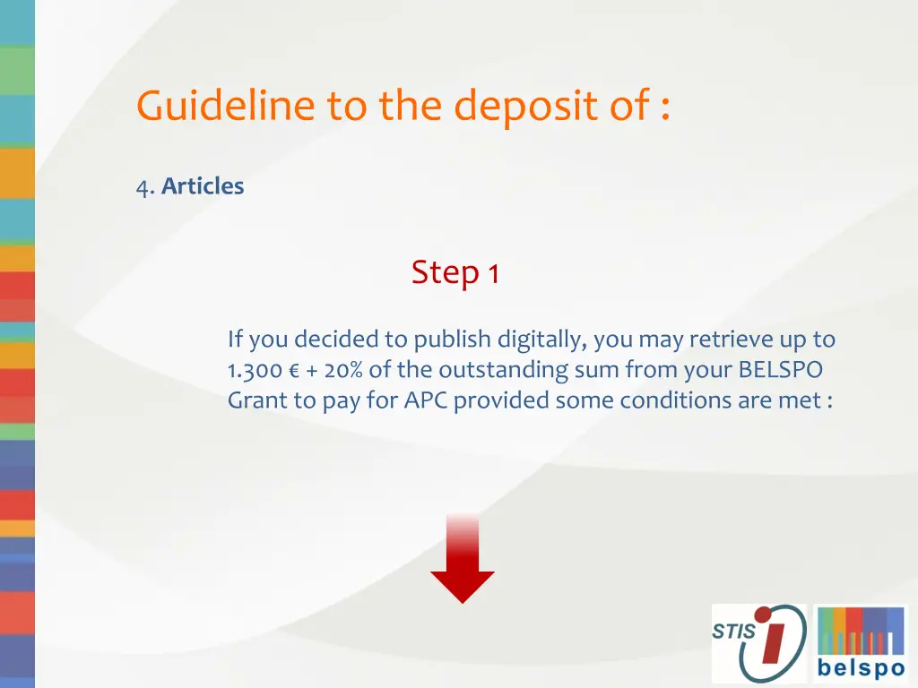 guideline to the deposit of 16