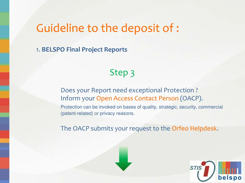 guideline to the deposit of 2