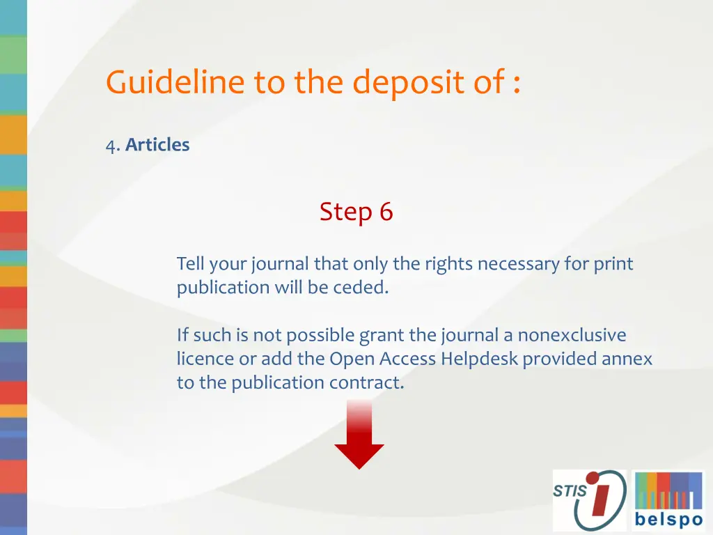 guideline to the deposit of 22