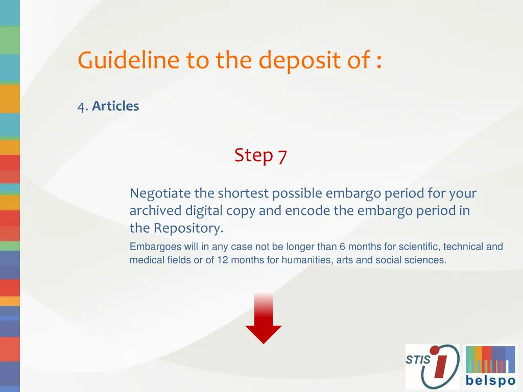 guideline to the deposit of 23