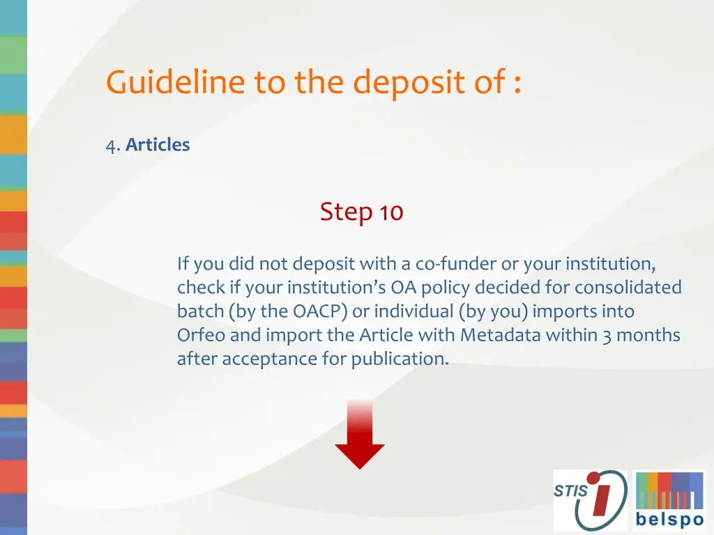 guideline to the deposit of 26