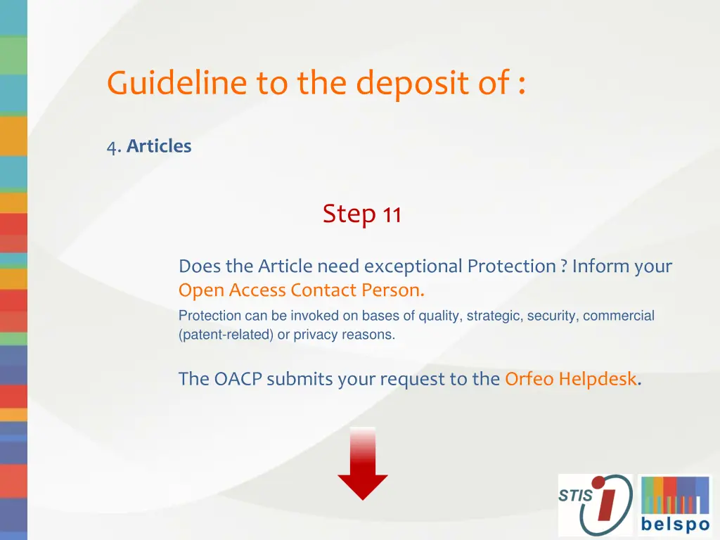 guideline to the deposit of 27