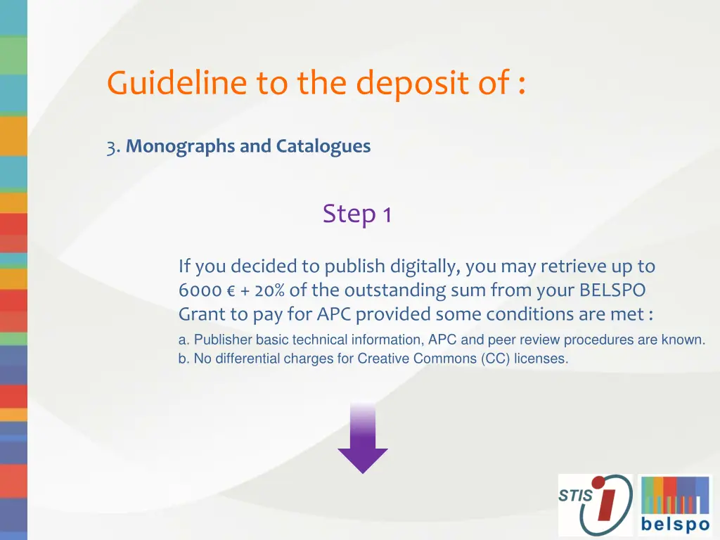 guideline to the deposit of 8