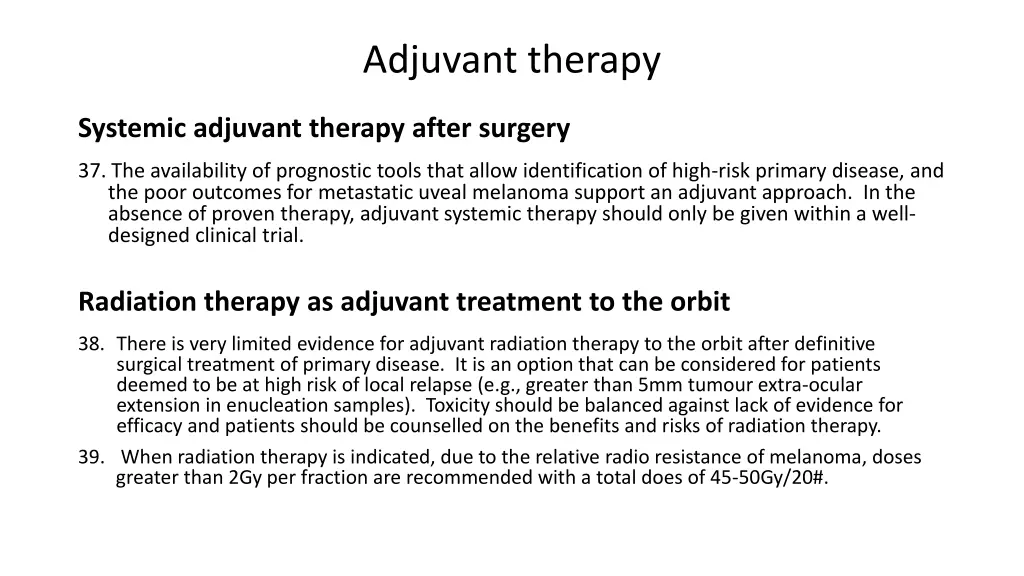 adjuvant therapy