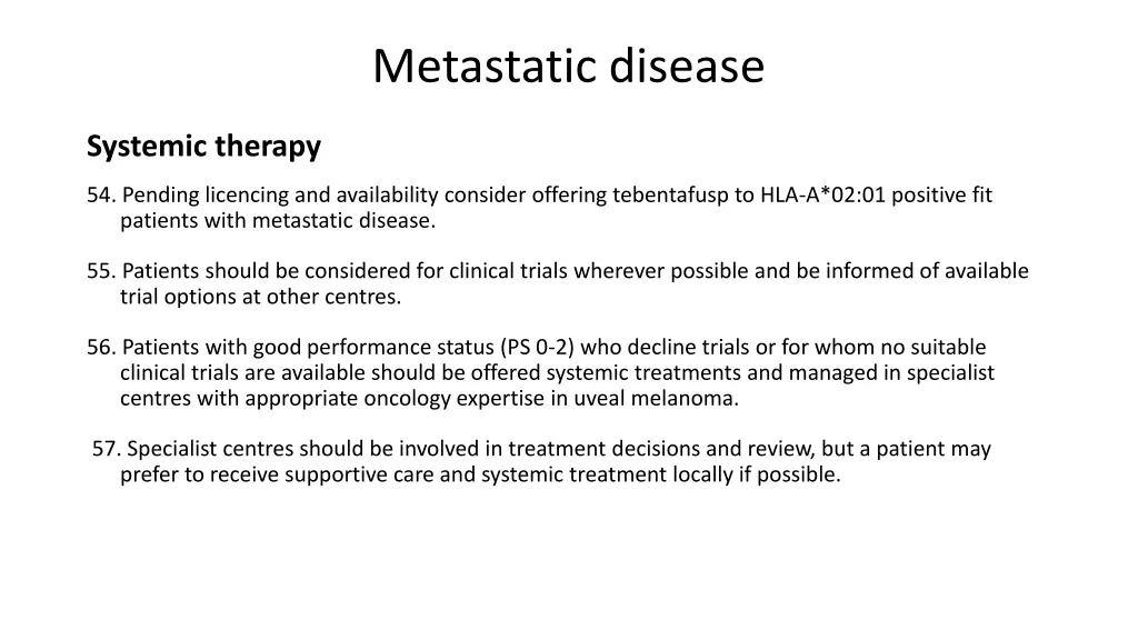 metastatic disease