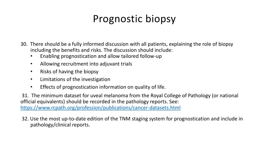 prognostic biopsy