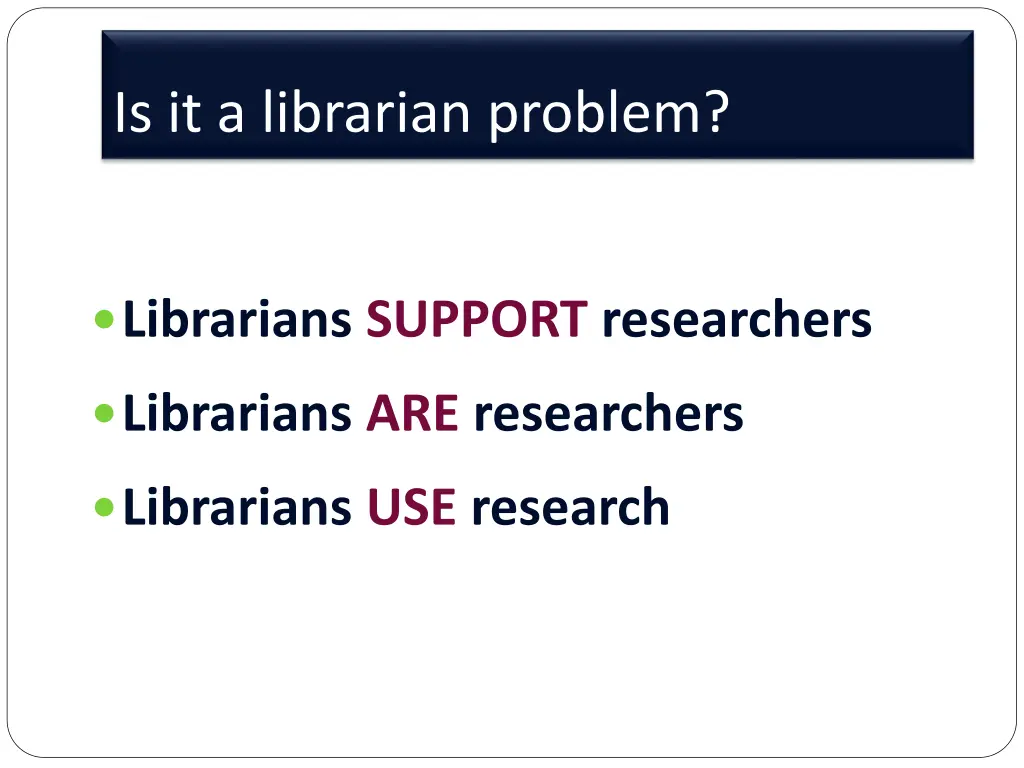 is it a librarian problem