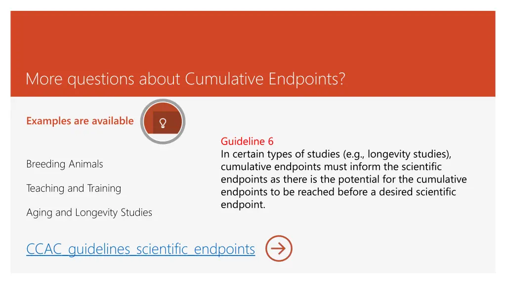 more questions about cumulative endpoints