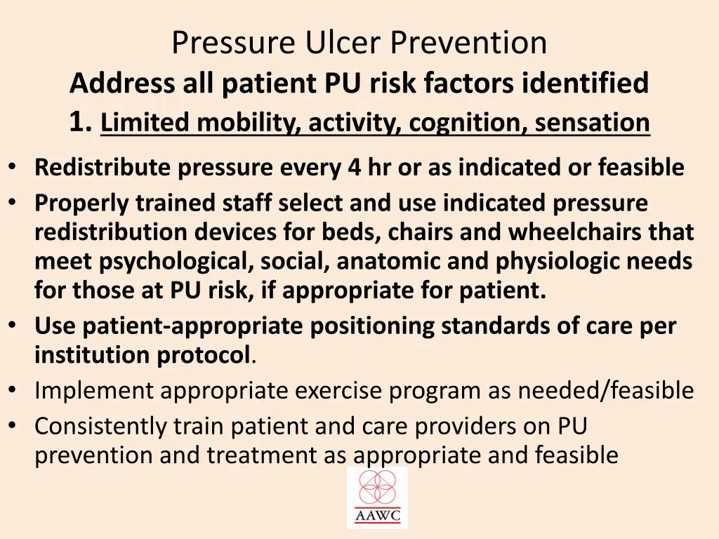 pressure ulcer prevention address all patient