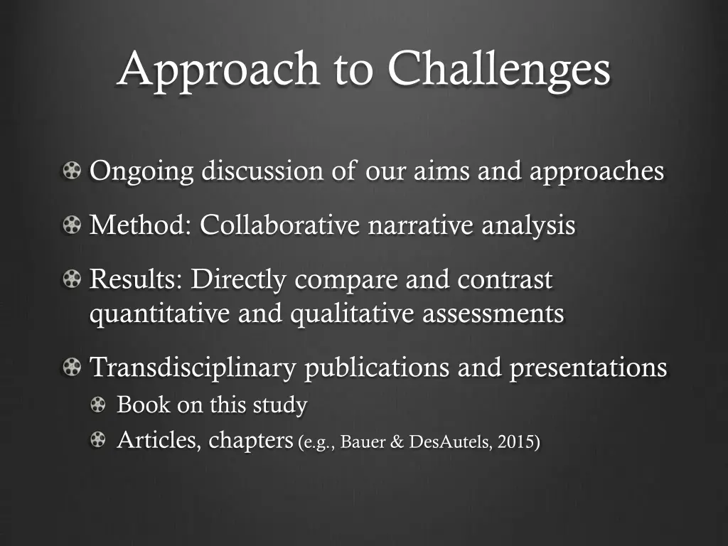 approach to challenges