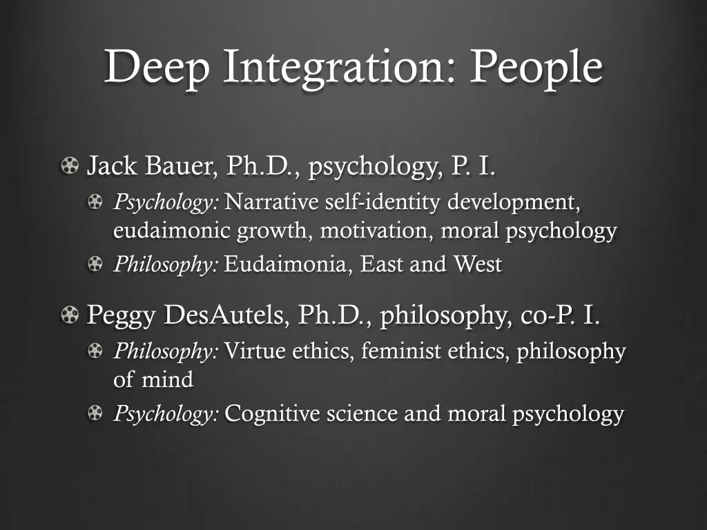 deep integration people