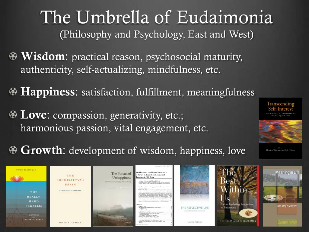 the umbrella of eudaimonia philosophy