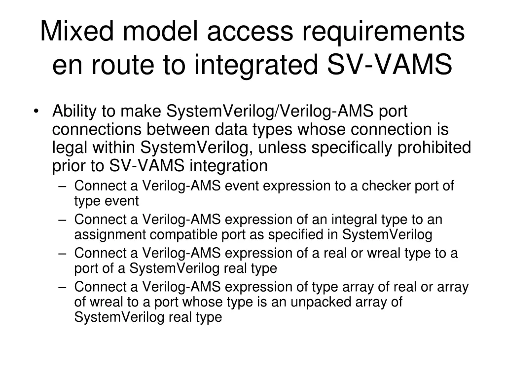 mixed model access requirements en route 1