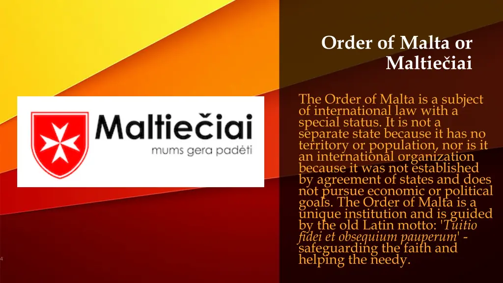 order of malta or maltie iai