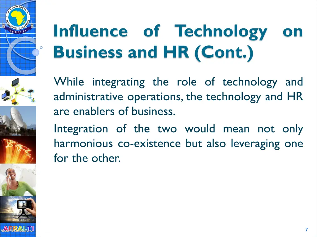 influence of technology on business and hr cont 1